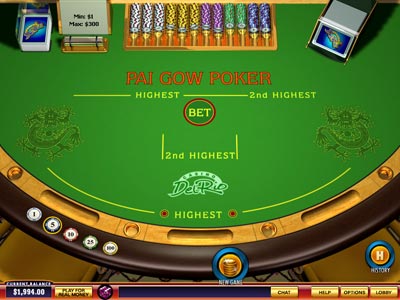 Play Pai Gow poker at Casino del Rio