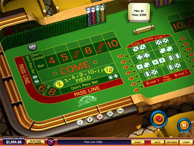 Play craps online at Players Palace